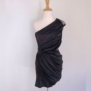 2b Bebe - One Shoulder Black Dress, Sequin Details